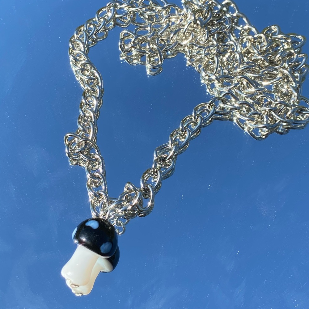 Handmade mushroom necklace!🍄